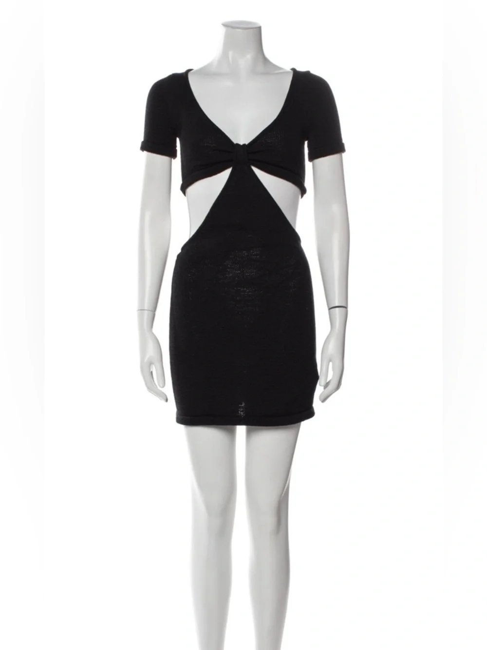 Cult Gaia Black Cutout Mini Dress XS Open Side Bodycon Sexy - Picture 3 of 8
